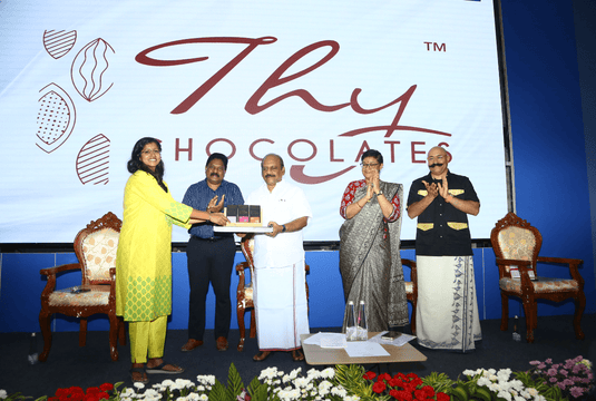 Thy Chocolates was launched by the esteemed Honorable Minister of Micro, Small & Medium Enterprises (MSME) - Thy Chocolates